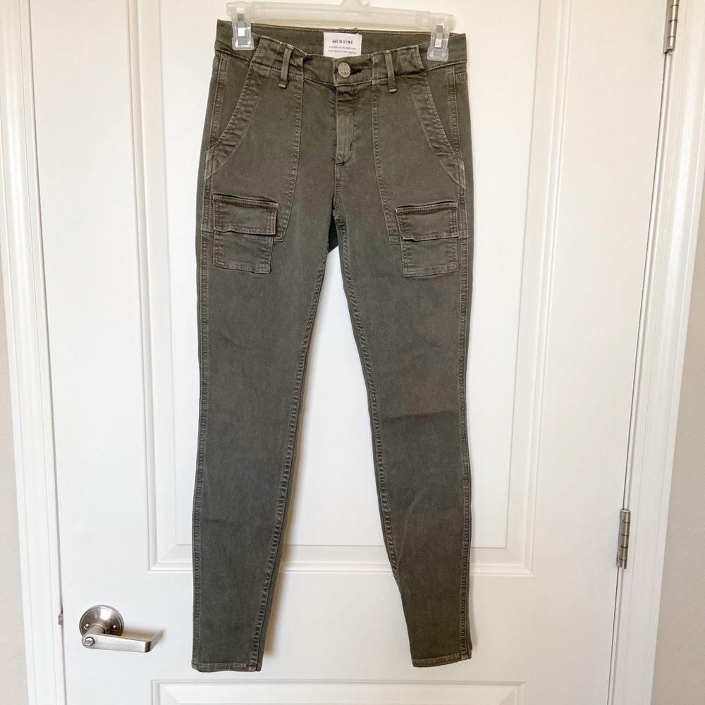 MCGUIRE • Olive Green Cargo Skinny Pants Sz 24